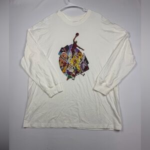Jordan Cream Long Sleeve Shirt with Graphic